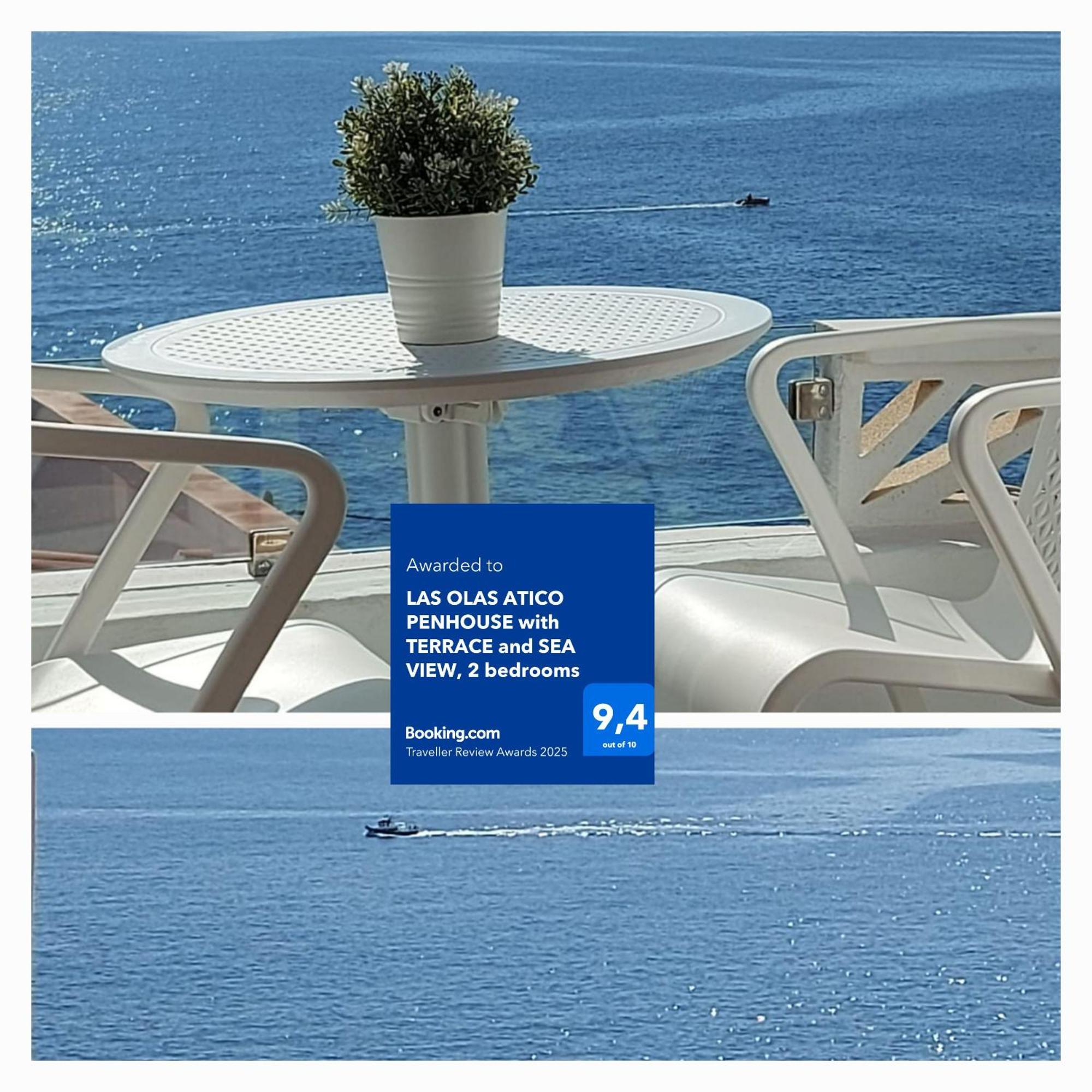 Las Olas Atico Penhouse With Terrace And Sea View, 2 Bedrooms La Caleta  外观 照片
